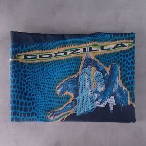 Vintage 1998 Godzilla Movie Twin Bedsheet 65” x 92” Made in USA